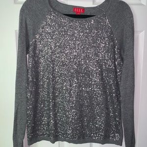 Gray Sequin Sweater